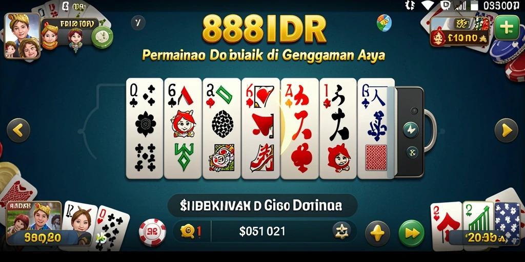 Tampilan gameplay seru dari 888IDR dalam permainan Domino.