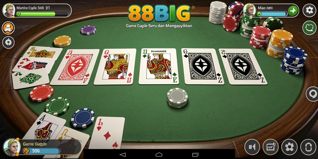 Gameplay seru 88BIG dengan kartu Gaple.