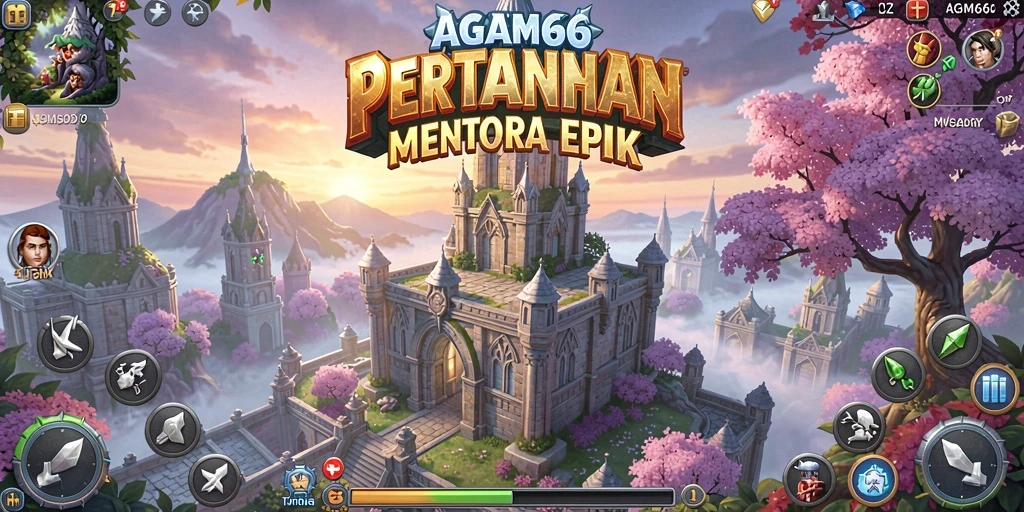 Screenshot AGAM66 menampilkan aksi seru dalam strategi Tower Defense.