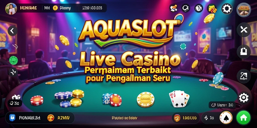 Tampilan gameplay Live Casino di AQUASLOT yang seru dan interaktif.