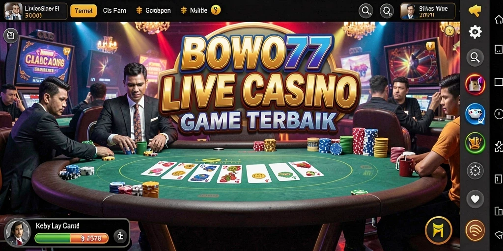 Tampilan visual menarik dari game Live Casino BOWO77 yang mengasyikkan.
