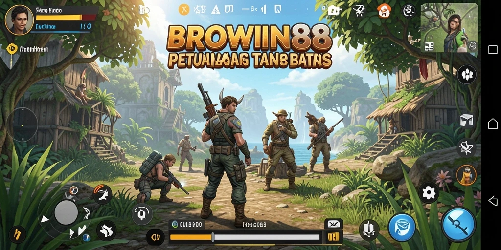 Screenshot gameplay BROWIN88 menampilkan eksplorasi dunia terbuka yang menakjubkan.