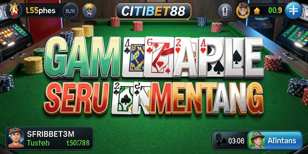 Tampilan menarik gameplay Gaple di CITIBET88.