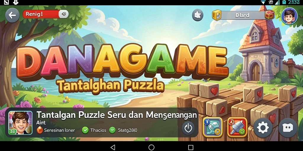 Tampilan gameplay <strong>DANAGAME</strong> yang penuh warna dan seru.