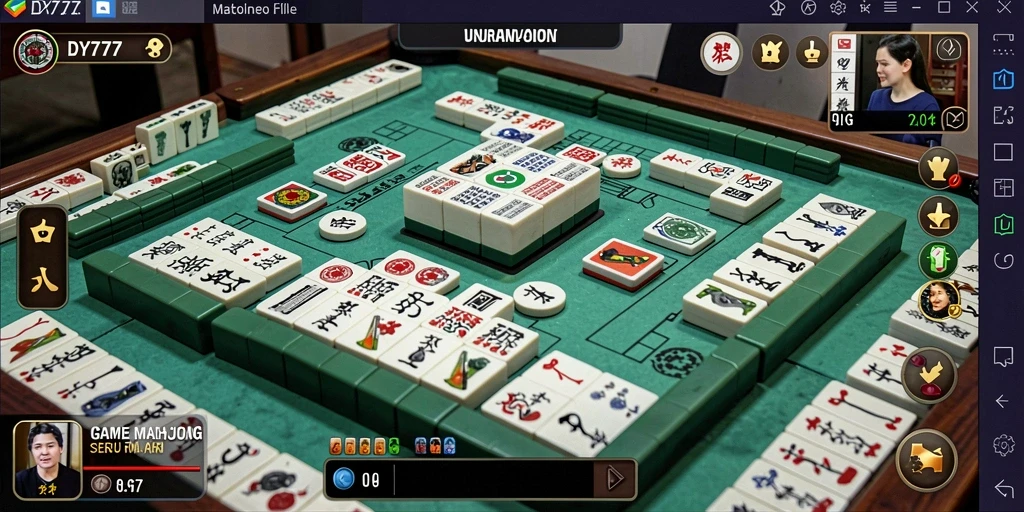 Tampilan gameplay menarik dari DY777 dalam permainan Mahjong.