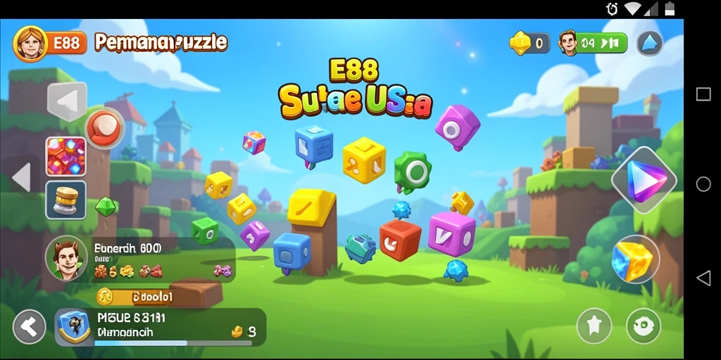 Tangkapan layar gameplay E88 menunjukkan berbagai tantangan Puzzle yang menarik.