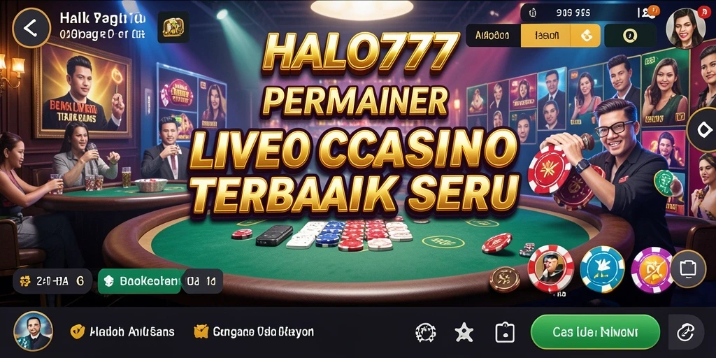 Tampilan gameplay Live Casino HALO777 yang mendebarkan dan interaktif.