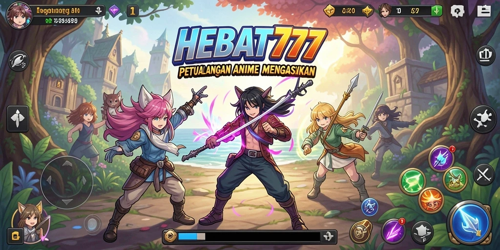 Tampilan gameplay menakjubkan dari HEBAT777 di dunia Anime.