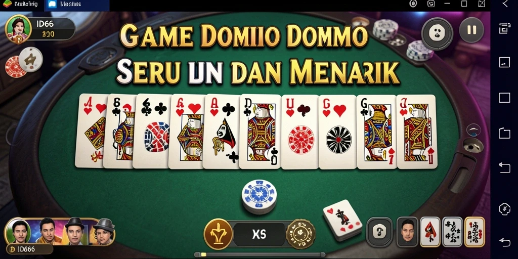 Screenshot utama ID66 menunjukkan gameplay Domino yang menarik dan dinamis.