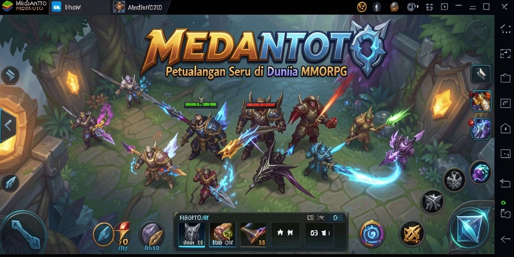 Tampilan gameplay MMORPG MEDANTOTO dengan aksi epik.