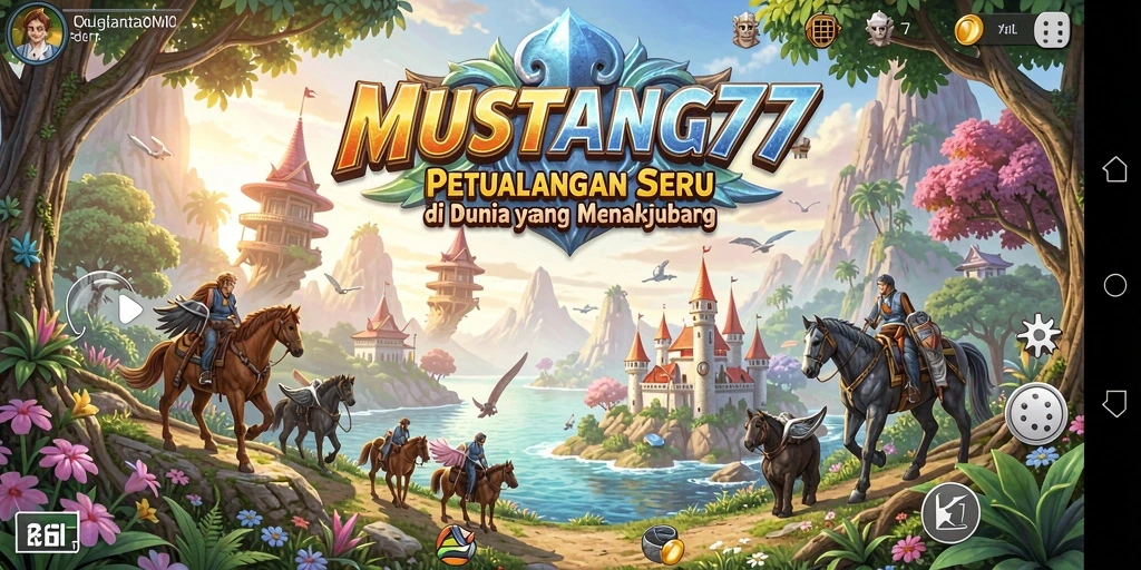 Tangkapan layar gameplay MUSTANG77 menampilkan aksi petualangan yang seru dan menantang.