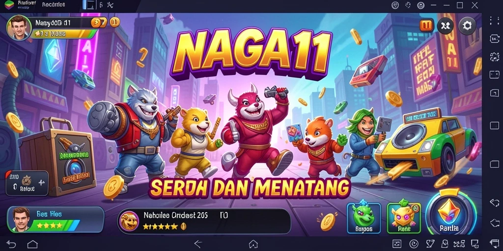 Screenshot dari gameplay NAGA11 yang menunjukkan aksi seru dalam permainan arcade.