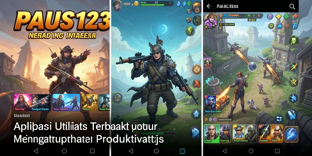 Screenshot utama PAUS123 menampilkan tampilan antarmuka aplikasi yang sederhana.