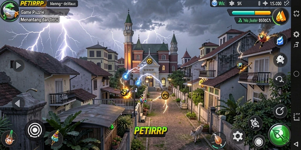 Screenshot PETIRRP menampilkan gameplay puzzle yang menantang dan menarik.