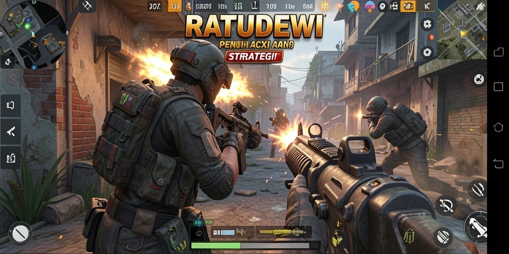 Gameplay seru dari RATUDEWI dengan aksi tembak-tembakan intens.