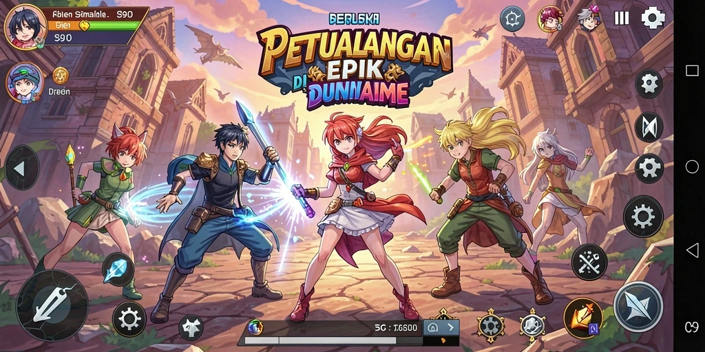 Tangkapan layar S80 menunjukkan karakter anime dalam pertarungan epik.