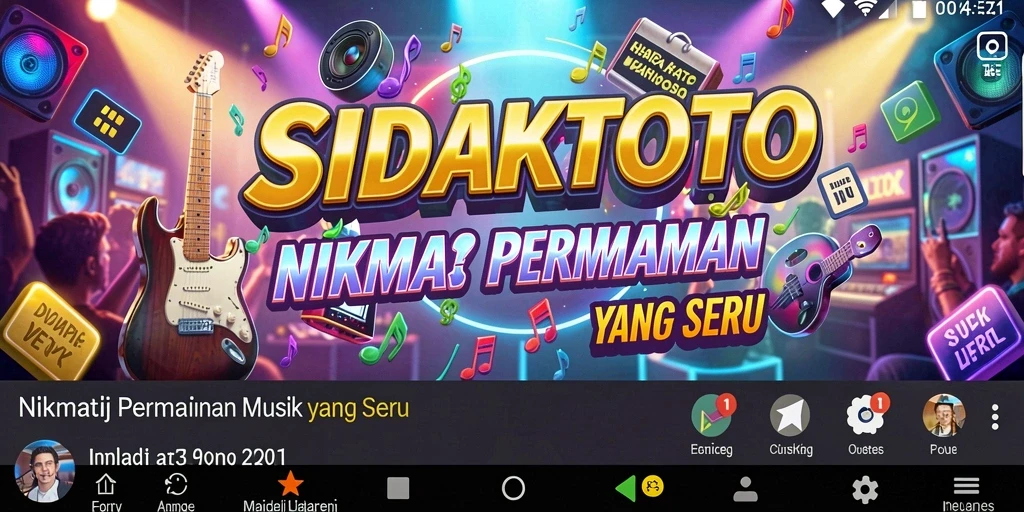 Tampilan seru gameplay SIDAKTOTO dengan tantangan musik.