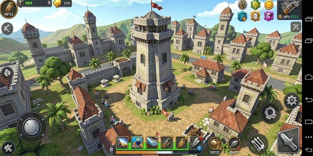 Tampilan gameplay SIP33 yang seru dalam Tower Defense.
