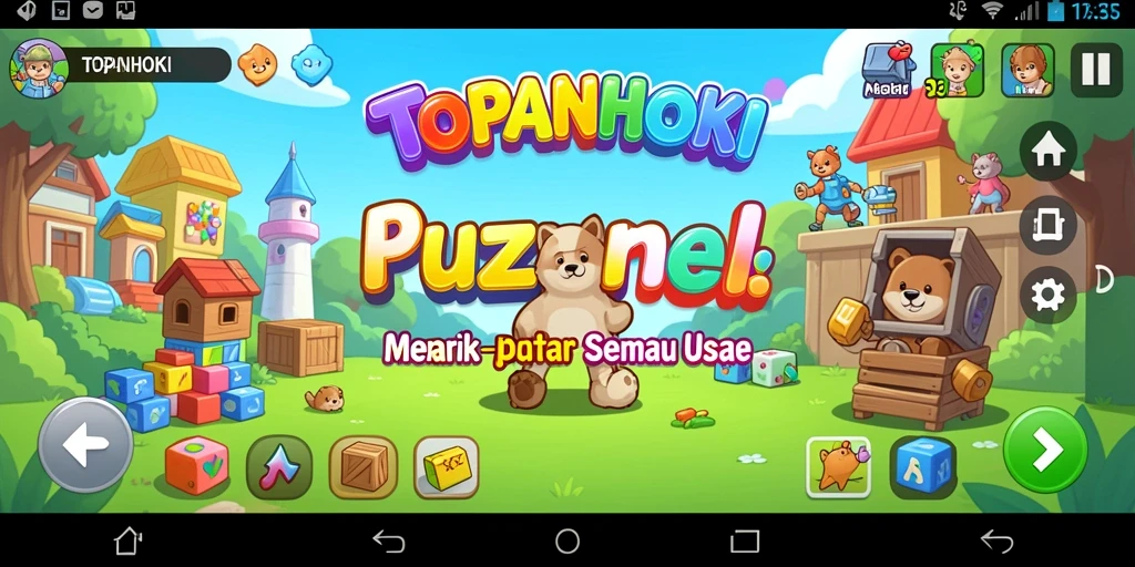 Tampilan gameplay menarik dari permainan puzzle TOPANHOKI.