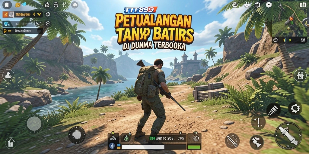 Screenshot utama TT789 menampilkan petualangan seru di dunia terbuka.