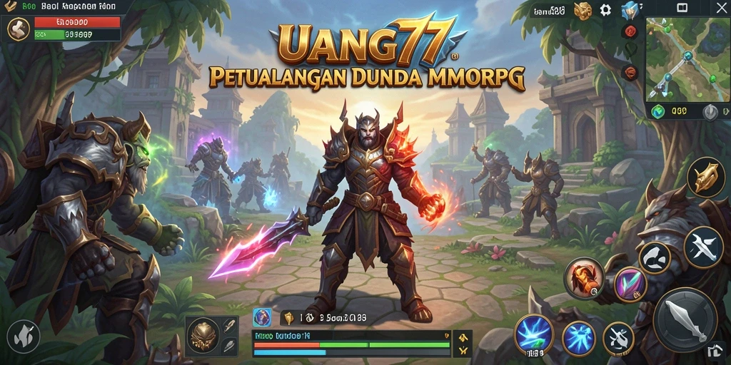 Gameplay UANG77 yang menarik dalam dunia MMORPG yang luas.