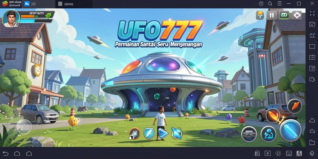 Screenshot gameplay UFO777 menampilkan aksi seru dan karakter unik.
